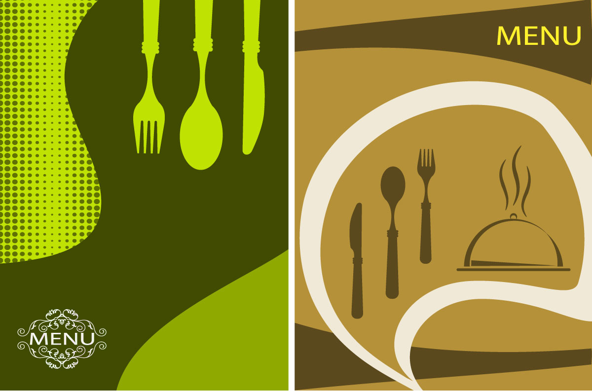 Image shows restaurant menus.