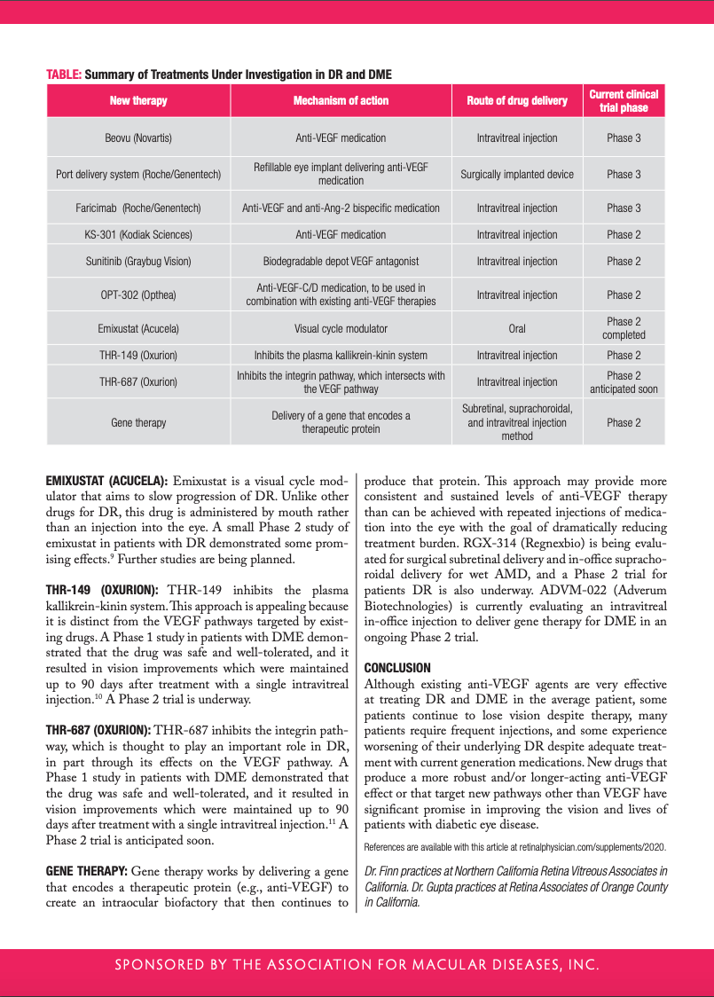 Excerpt of The Retina Counselor in Original Publication, part 2.