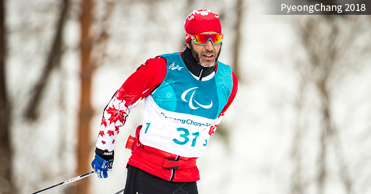 Paralympic champion, Brian McKeever, in competition.