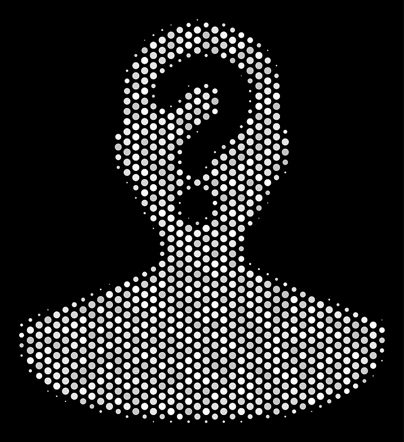 Graphic image symbolizes hidden identity