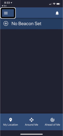 Microsoft's Soundscape app main screen.