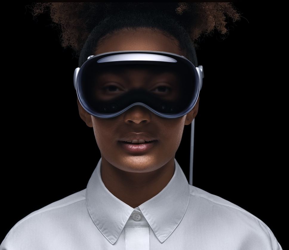 Person wearing Apple Vision Pro (image credit: apple.com)