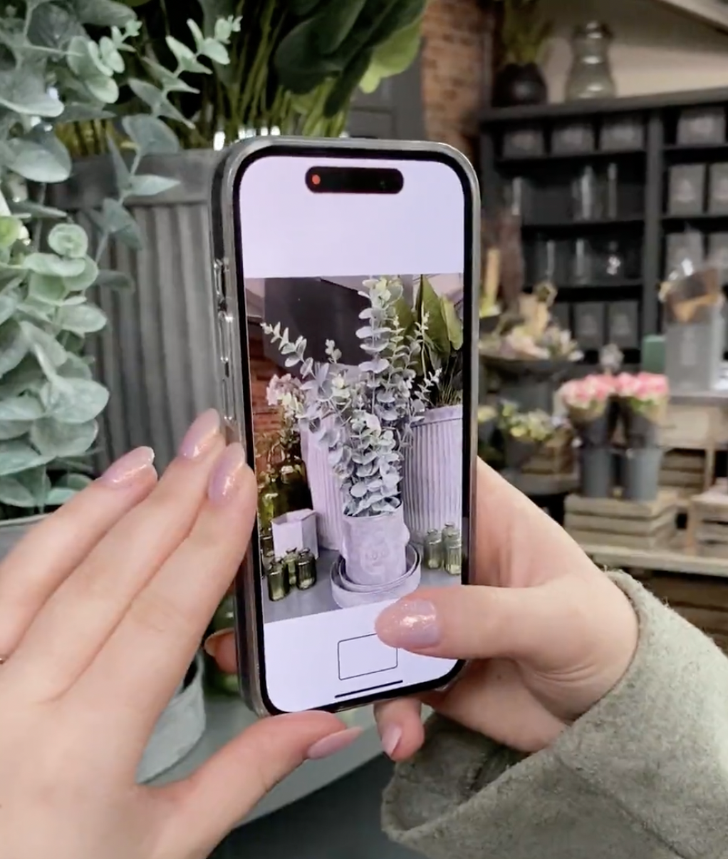 Woman using Be My AI app